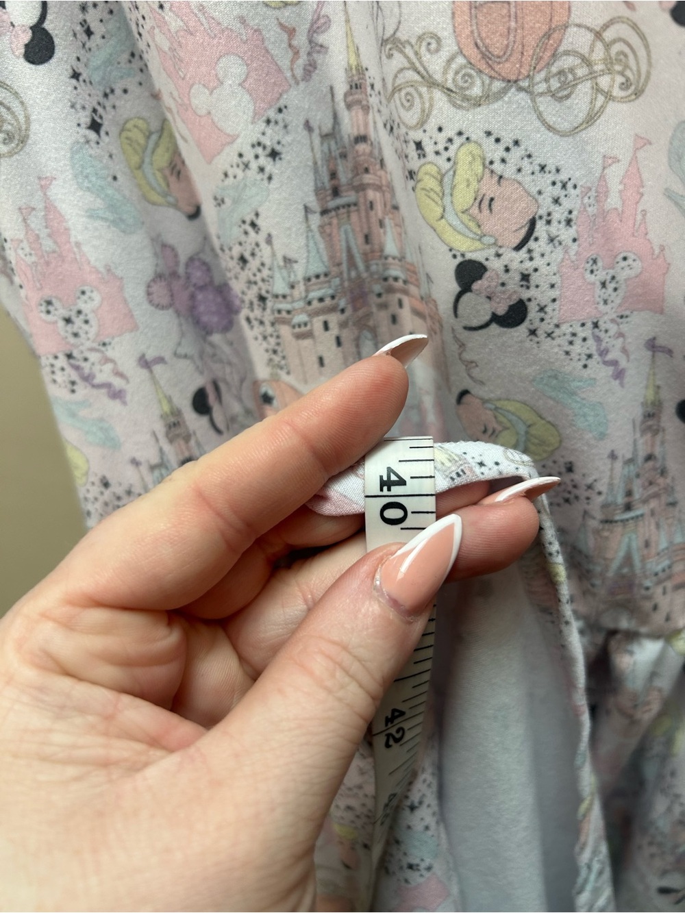 Sleeveless Lavender-Trim Printed Mini Dress - Picture 9 of 10